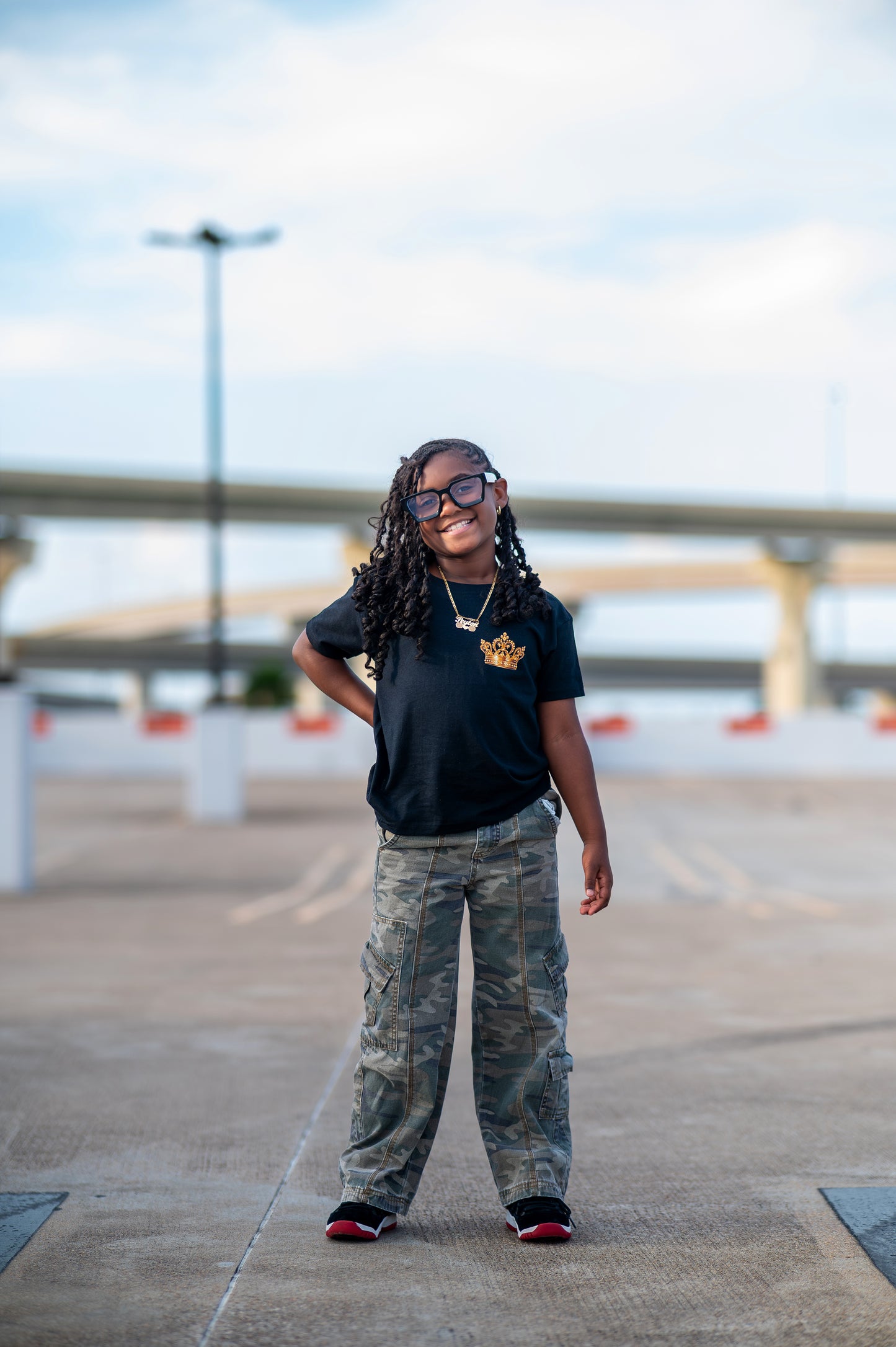 Kids Black Crown Tee