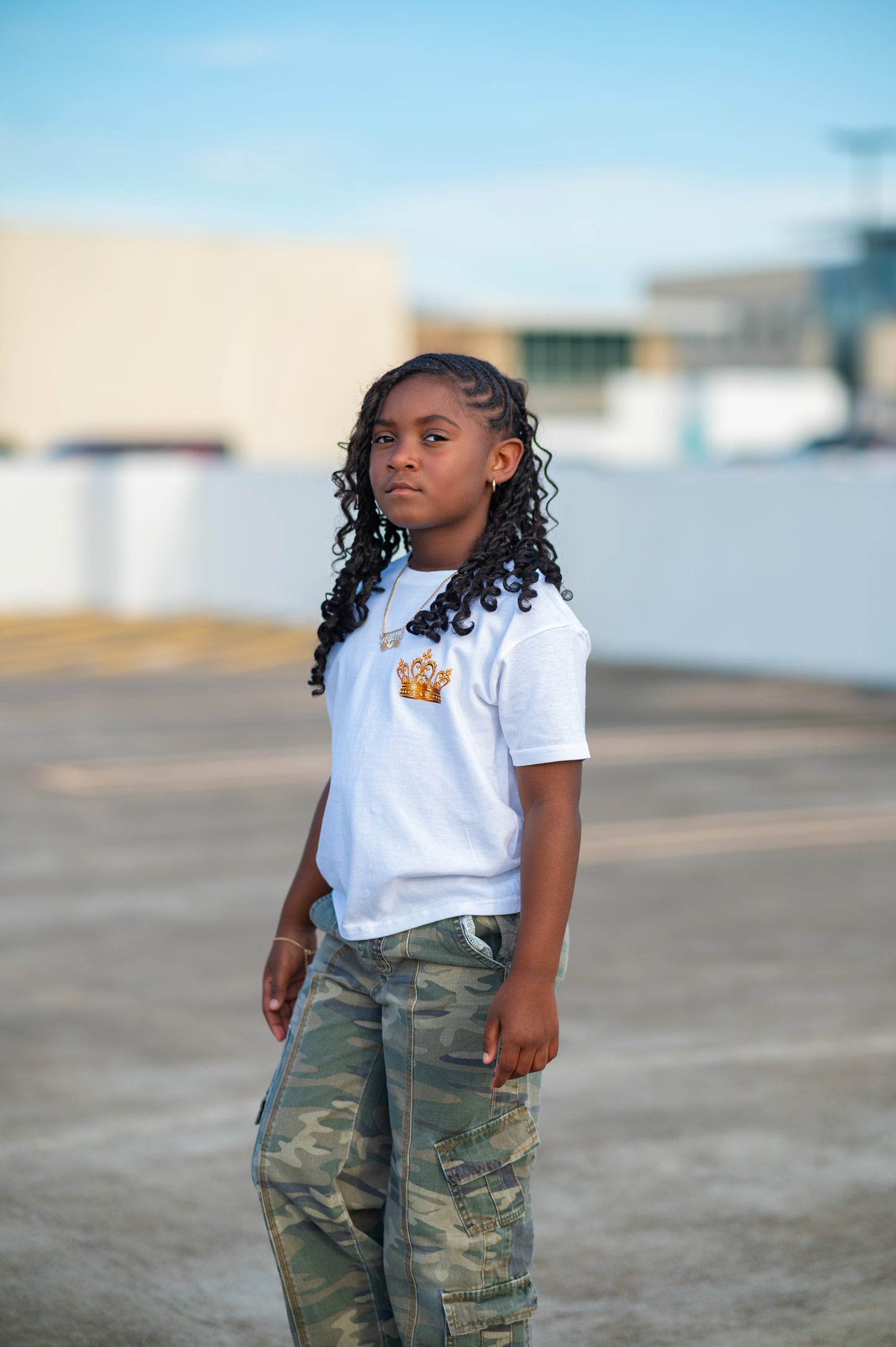 Kids White Crown Tee